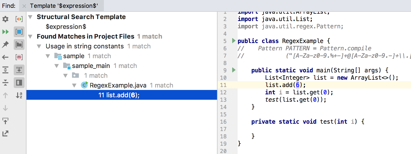 Find tool window the results for boxed expression Find tool window the results for boxed expression