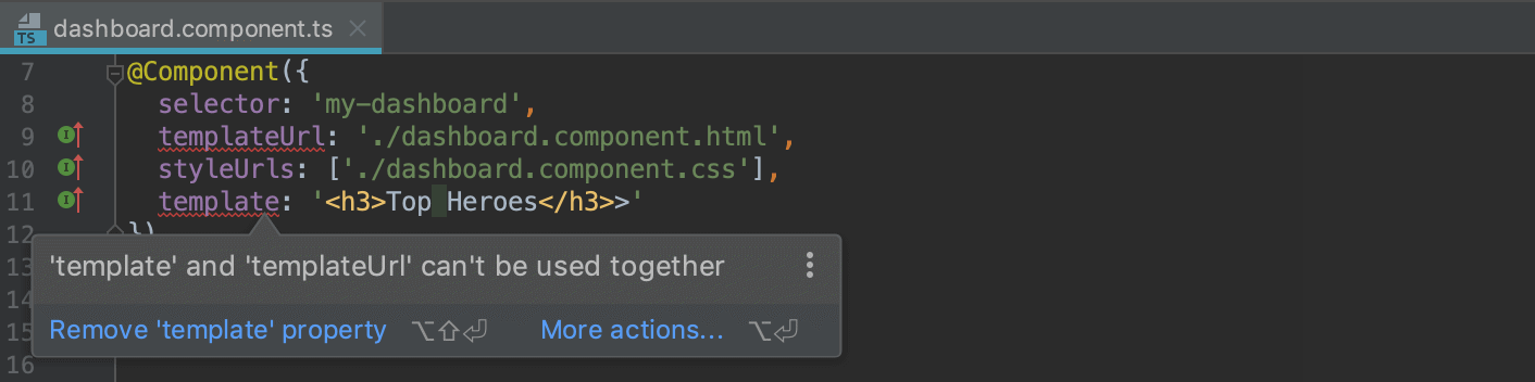 Angular inspection: duplicate properties Angular inspection: duplicate properties