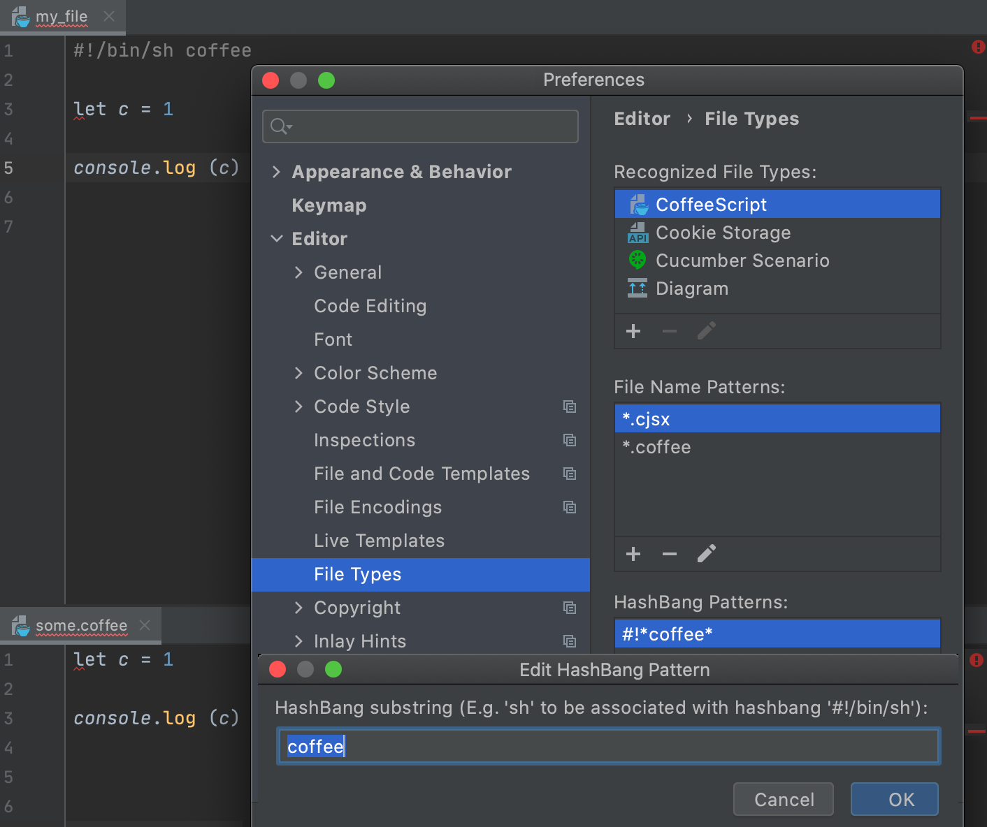Configuring a shebang command for CoffeeScript Configuring a shebang command for CoffeeScript