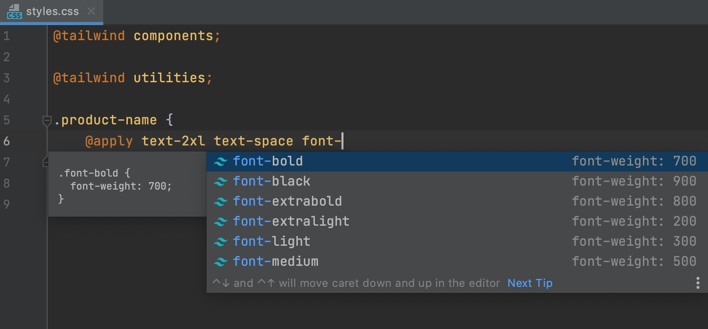 Preview the resulting CSS while completing code Preview the resulting CSS while completing code
